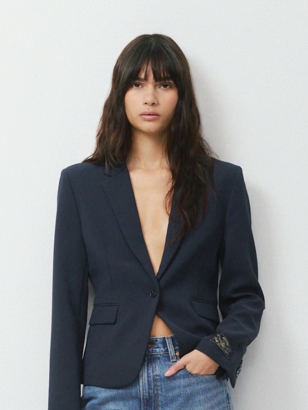 Aritzia Navy Etiquette Blazer
